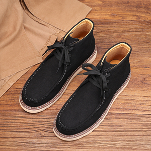 Botas de Ante para Hombre, Estilo Chelsea Occidental, con Plataforma, de Alta Calidad, Cuero Genuino, Venta al Por Mayor - Product Image 5