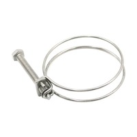 Chine prix d'usine vente en gros 304 colliers de serrage en acier inoxydable Double fil boulons réglable Double fil collier de serrage