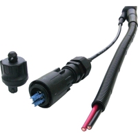 Extérieur 1.5mm2 2mm2 12 Fibre 2 Cuivre Connecteur Hybride Câble Assemblage Fibre Optique Patch Cordon