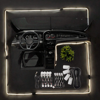 YD 6 18 22 26 1 LED Symphony Door Car Ambient Light Fullcolor 256 Iridescent Neon Acrylic Strip Decoration 12V