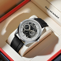 Montre à quartz pour homme, boîtier en alliage, bracelet en silicone, verre minéral, étanche 3 ATM, cadran à aiguilles 40 mm, épaisseur 9 mm, cadeau tendance