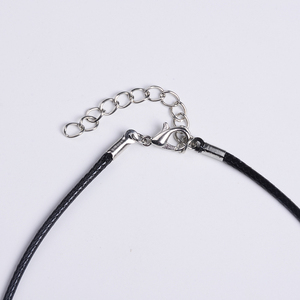 Cadena negra de PU con colgante de Hamsa de aleación para hombre, collar turco contra el mal de ojo - Product Image 3