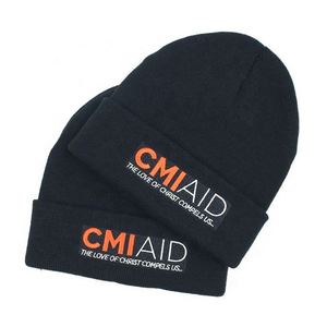 Custom Unisex Solid Color Beanies Winter Knitted <b>Hat</b> with Embroidery Logo Acrylic Beanie - Product Image 3