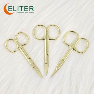 Eliter-Tijeras de acero inoxidable para manicura, tijera dorada para cutículas de uñas, venta al por mayor - Product Image 5