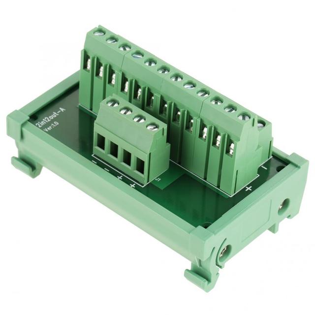 Din Type Screw Terminal Block Multi-in/out PCB Distribution Box Breakout Parallel Power Cord Splitter Connector