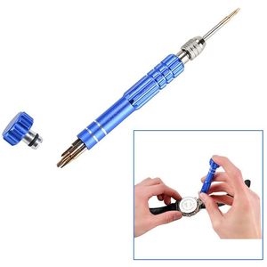 Taşınabilir Mini paslanmaz çelik onarım aletleri seti siyah renk oluklu çapraz tornavida gözlük kol saatçiler için aracı - Product Image 2