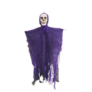 Decoración de Halloween, Calavera Morada, Esqueleto, Lámina de Plástico de 80x50cm, Accesorio para Fiesta, Decoración de Casa Embrujada - Product Image 5