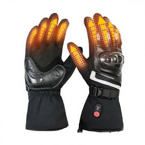 Producto Popular: Guantes Térmicos Negros para Motociclismo y Snowboard para Hombre, con Dedos Completos, Batería Recargable de 7.4V, Impermeables - Product Image 4