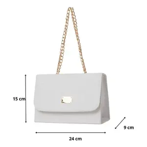 Sac à bandoulière blanc en plastique pour femme Fana Melina, matériau moulé durable, compatible vegan, usage adulte - Product Image 4