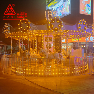 Manège à chevaux de 16 places avec musique, balançoire géante et chaises - Product Image 4