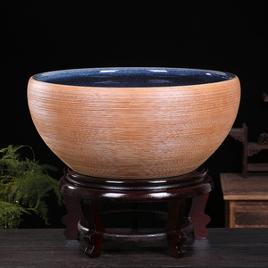 Fioriera <span class=keywords><strong>da</strong></span> tavolo <span class=keywords><strong>da</strong></span> giardino con grande ciotola <span class=keywords><strong>in</strong></span> argilla antica opaca per piante <span class=keywords><strong>in</strong></span> ceramica - Product Image 2