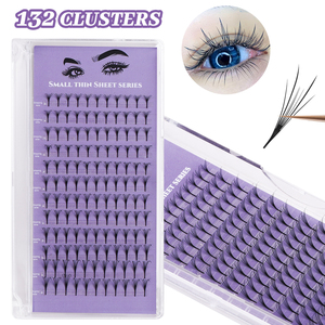 Extensions de cils naturels effet wispy 0,04 mm à base plate, cils individuels en grappe, cils style <span class=keywords><strong>manga</strong></span> Comic Spire, auto-greffables, usage quotidien - Product Image 1