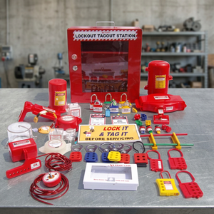 Station de verrouillage et d'étiquetage industrielle, ensemble de boîtes de sécurité, cadenas à hasp, panneau d'avertissement, kit de verrouillage d'équipement - Product Image 2