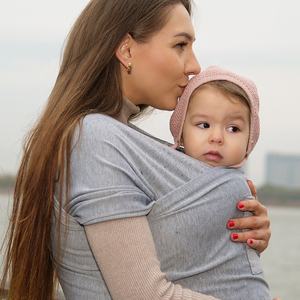 새 신생아 착용하기 쉬운 조절 아기 홀더 캐리어 주머니가있는 아기 슬링 캐리어 랩 - Product Image 6