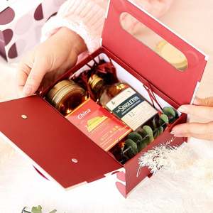 Caja de Regalo para Dulces de Boda, Caja Cuadrada, Bronceado, Contraste de Color, Diseño de Ondas y Puntos, Anillo Anual, Pequeña, Venta al por Mayor, Rígida, Laminación Mate, UV - Product Image 3