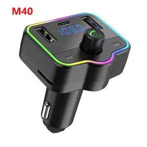 M40 BT multifuncional carro atmosfera transmissor FM Mp3 player de música USB portátil carro transmissor FM