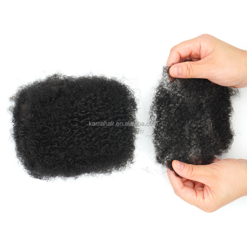 KAMA Virgin Brazilian Crochet Afro Kinky Bulk Human Hair Dreadlock 8 Inch Machine Double Weft Easy to Bleach and Dye Detail Section 2