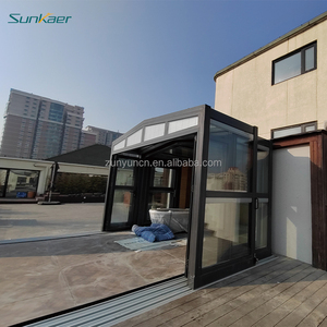 Cubiertas de <span class=keywords><strong>terraza</strong></span> de PVC de aluminio para patio de policarbonato de Diseño Popular personalizado <span class=keywords><strong>precio</strong></span> de fábrica casas de <span class=keywords><strong>cristal</strong></span> para exterior - Product Image 5