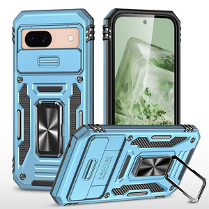 Convient <span class=keywords><strong>pour</strong></span> Google Pixel 7/7Pro/<span class=keywords><strong>7A</strong></span>/8/8Pro/9/9Pro <span class=keywords><strong>coque</strong></span> de téléphone portable hybride TPU + PC avec une fenêtre coulissante <span class=keywords><strong>pour</strong></span> protéger l'objectif - Product Image 6