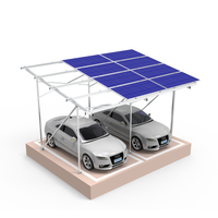 UISOLAR Auvent solaire en aluminium pour une seule voiture, avec angle d'inclinaison, pour stationnement résidentiel