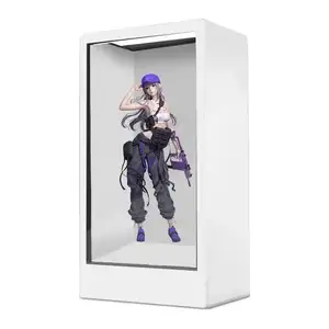 3D Hologram hiển thị 21.5 đến 86 inch trong suốt LCD giới thiệu hộp đồ trang sức Bảo tàng triển lãm video holobox với máy ảnh và mic