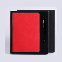 Carnet en cuir à couverture rigide avec pinceau doux en laine PQ, coffret cadeau premium, essentiels scolaires, ensemble cadeau personnel, fournitures scolaires