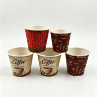 Gobelets jetables personnalisés biodégradables écologiques en papier kraft/blanc à paroi simple pour café et thé 250 ml