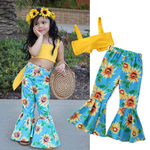 Vêtements pour bébés, ensembles de pantalons à pattes d'éléphant pour femmes, ensembles de pantalons pour bébés filles, vente en gros en Chine - Product Image 2