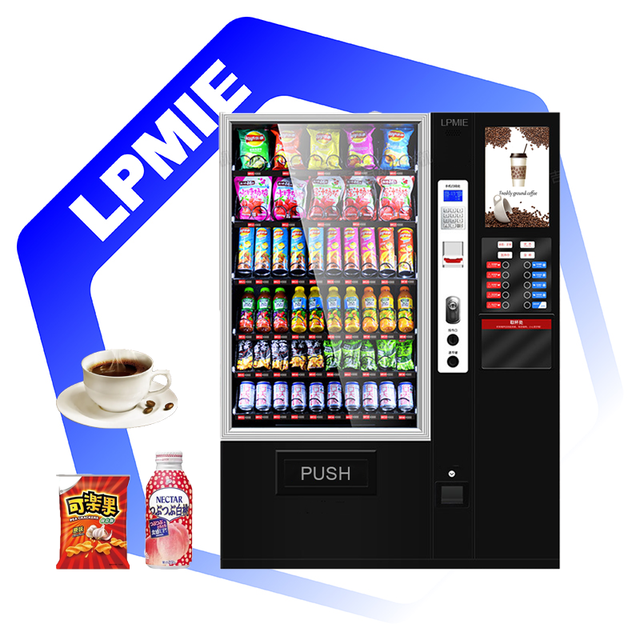 Small Smart Combo Vending Machine with 7" Touchscreen SDK POS Integration & ADA Compliance