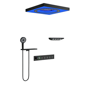 Sistema <span class=keywords><strong>Doccia</strong></span> a Soffitto WEIHAO Nero <span class=keywords><strong>con</strong></span> 5 Funzioni LED, Lettore Musicale e <span class=keywords><strong>Doccia</strong></span> a Soffitto <span class=keywords><strong>con</strong></span> <span class=keywords><strong>Cambio</strong></span> Colore - Product Image 2
