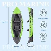Pêche au leurre en stock Kayak gonflable Rafting PVC bateau 3.1-4m Double pagayeurs 1 an de garantie