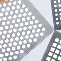 Tôle perforée décorative à trous carrés de 0,1 mm, 3 mm, 6 mm d'épaisseur, pour façade murale