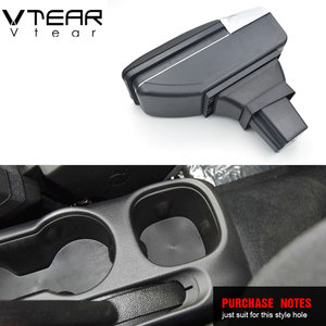Vtear-Reposabrazos de cuero para Chevrolet <span class=keywords><strong>Onix</strong></span>, caja de almacenamiento central de cuero, hilo rojo, decoración interior de coche, ABS, pieza de accesorios para reposabrazos - Product Image 2