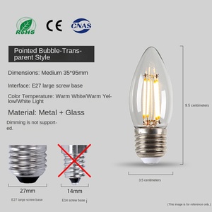 Bombilla LED Edison Tubular T30 de la Marca AC, G9, AC85-265V, 6000K, Luz Diurna, con Control Remoto, CRI80 Ra80, para Lámparas Colgantes Rústicas - Product Image 6