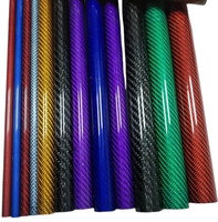 Personnaliser le logo OEM 3K Tube en fibre de carbone/pôle Tube en fibre de carbone de couleur à prix abordable