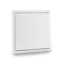 Interrupteur Électrique Monopolaire pour Bureau et Maison, Grand Panneau PC Blanc, Noir, Gris, Doré, 10A 250V~, 1 Gang 1 Voie, Conforme Norme Européenne