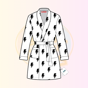<span class=keywords><strong>Bata</strong></span> de Baño KERUI, 100% Algodón, para Adultos y Niños, Elegante, Larga, con Diseño de Gofres, Logotipo Bordado, Hasta la Rodilla - Product Image 4