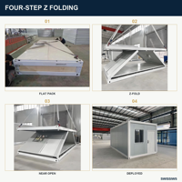 Maison conteneur pliable détachable de 20 pieds en acier galvanisé préfabriqué pour bureau de chantier, hôtel, atelier et hôpital