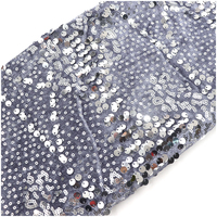 Nouveau Design Paillettes Velours Tissu Polyester Paillettes Broderie pour Robes De Soirée Accessoires De Mariage Jupes Tricotées
