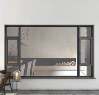 NFRC Fenêtre et porte en aluminium Rupture thermique Isolation thermique Fenêtre à battant en verre en aluminium Fenêtre en aluminium au design moderne