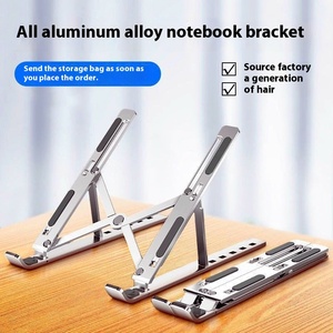 Support portable pliable pour ordinateur portable et tablette en alliage d'aluminium, support de bureau surélevé, support de refroidissement pour ordinateur - Product Image 2