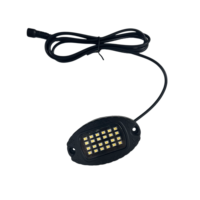 JINXIN RGB Pure White 16 Pods 24 LED Rock Lamp pour camion, SUV, VTT, bateau, moto, éclairage sous châssis 12V