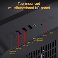 Lovingcool 2025 nouveau boîtier d'ordinateur de jeu Mini-ITX à vue complète trois panneaux latéraux verre trempé avec boîtier PC à affichage de la température