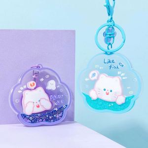 Design Custom Quicksand <b>Keychain</b> Diy Cartoon and <b>Anime</b> Star Peripheral Acrylic Pendant - Product Image 3