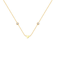 Mini coeur Zircon clavicule chaîne collier pour femmes délicat doux Style mode bijoux cadeau