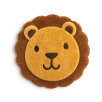 Patchs en peluche personnalisés avec visage d'animal de dessin animé, tissu doux et duveteux, détails brodés, décoration pour vêtements et sacs, motif animal personnalisé