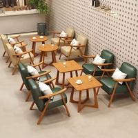 Mesa redonda de madera de café, sillón de cuero nórdico, centro de entretenimiento apilable, juego de muebles de comedor cuadrados modernos