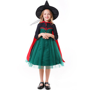 Disfraz de XJ para Cosplay de Reina de Cuentos de Hadas - Traje de Personaje de Bruja para Halloween - Vestido de Gasa Verde Oscuro - Product Image 1