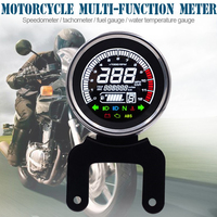 Racepro LED Round Motorcycle Multi-functional Gauges Instruments Digital Odometer Tachometer Fuel Level Speed Meter Indicator.