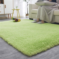 Tapis de salon moderne en laine/soie, fabriqué à la machine, à poils longs, résistant aux taches, vente en gros